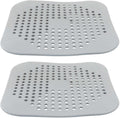 Silicone Hair Drain Catcher, Grey, 2 Pack