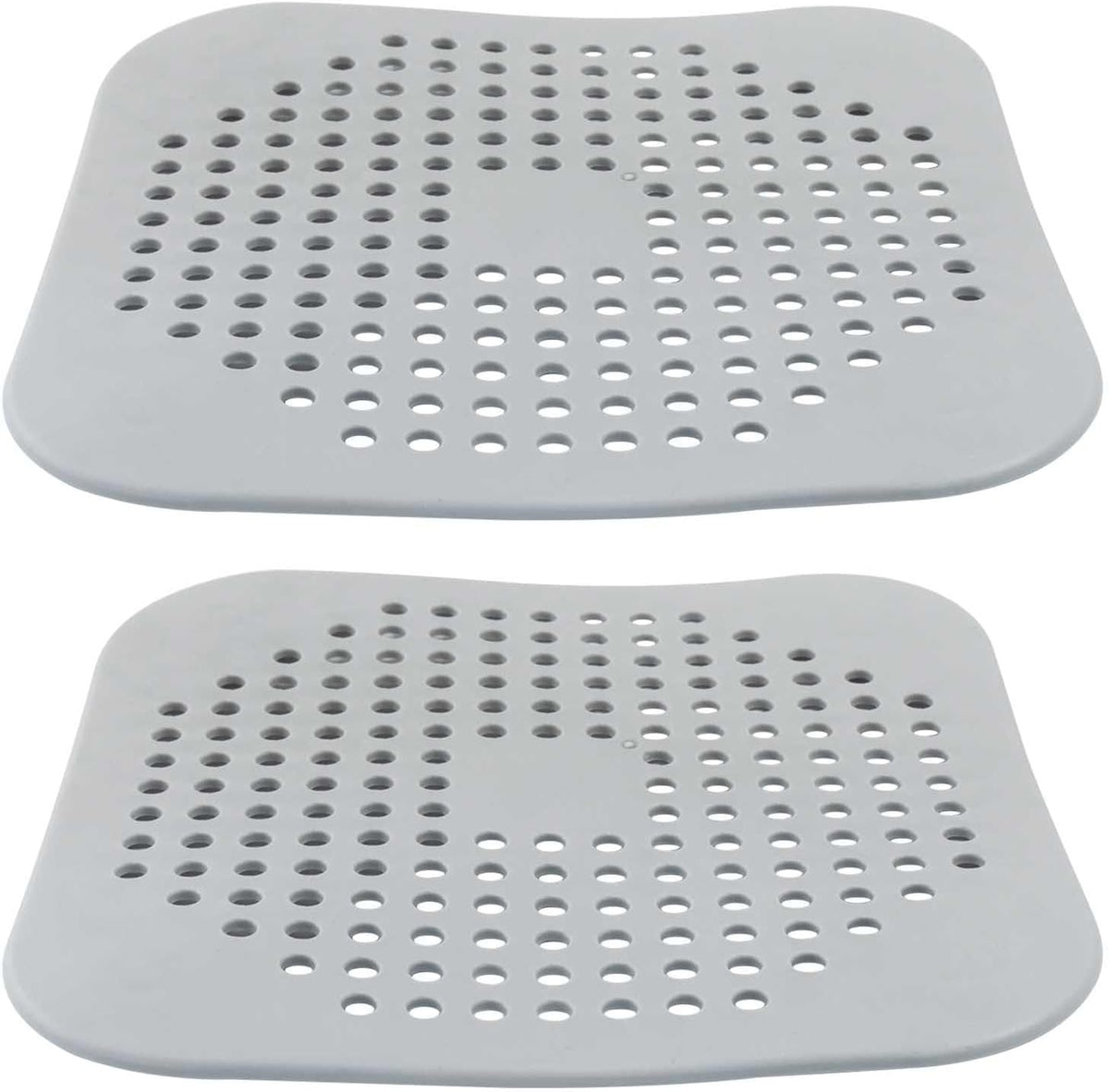 Silicone Hair Drain Catcher, Grey, 2 Pack