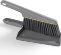 Lumkew Small Broom and Dustpan Set, Hand Mini Dust-Pan and Brush,1 Pcs Gray