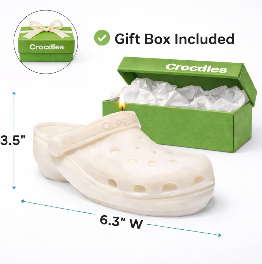 Croc Candle with GiftBox - AIR WAX - Croc Accessories - Unique Gifts for Young Women - Birthday Gifts for Women - Cool Candles - Gift for Teenage Girls - Easter Gift for Her