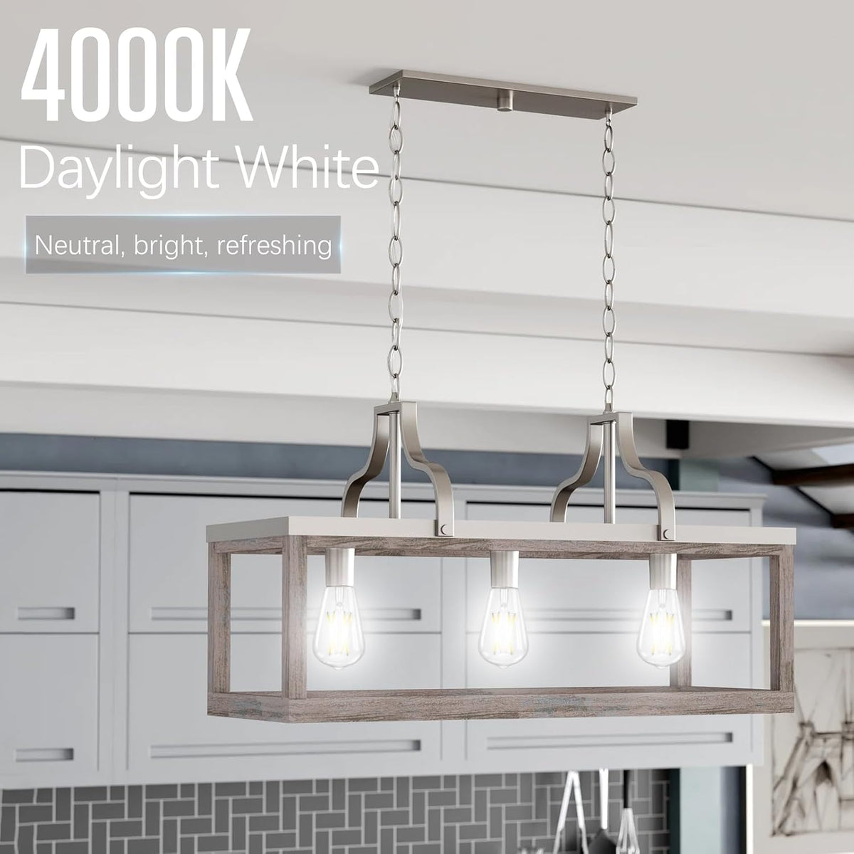 LED Edison Bulbs Dimmable, E26 Bulb 60 watt Equivalent, Cool White 4000K