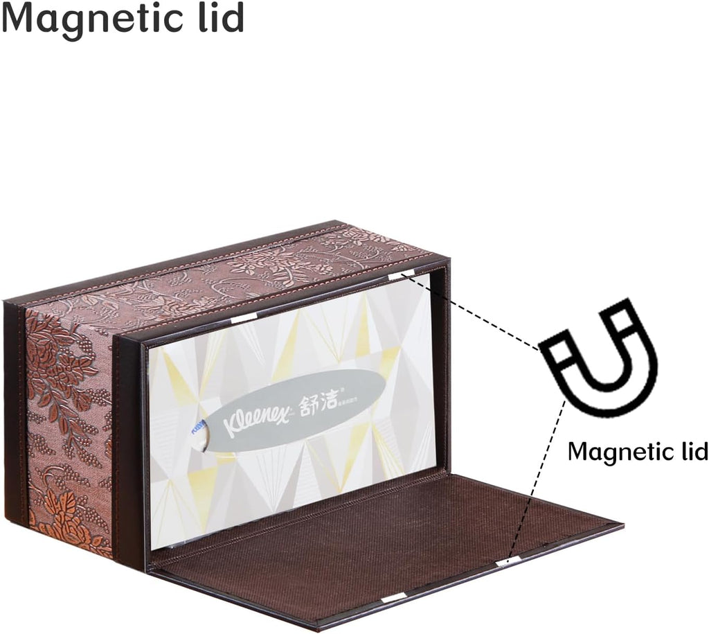 Retro Tissue Box Cover Rectangle,Aesthetic Facial Tissue Cube Box Holder