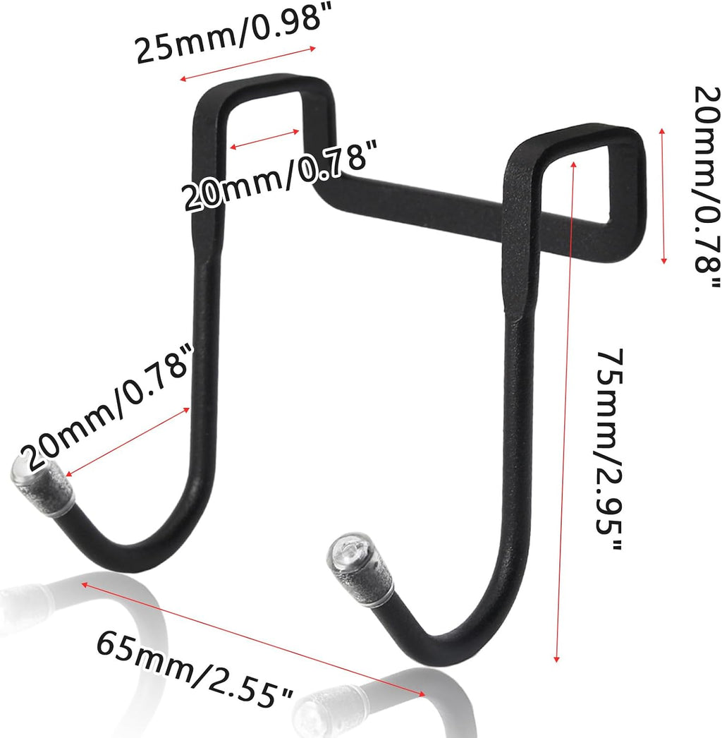 8 Pcs Over Cabinet Door Hooks, Black