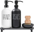 MOMEEMO Soap Dispenser Set Comes with Stainless Steel Pumps, Black & White
