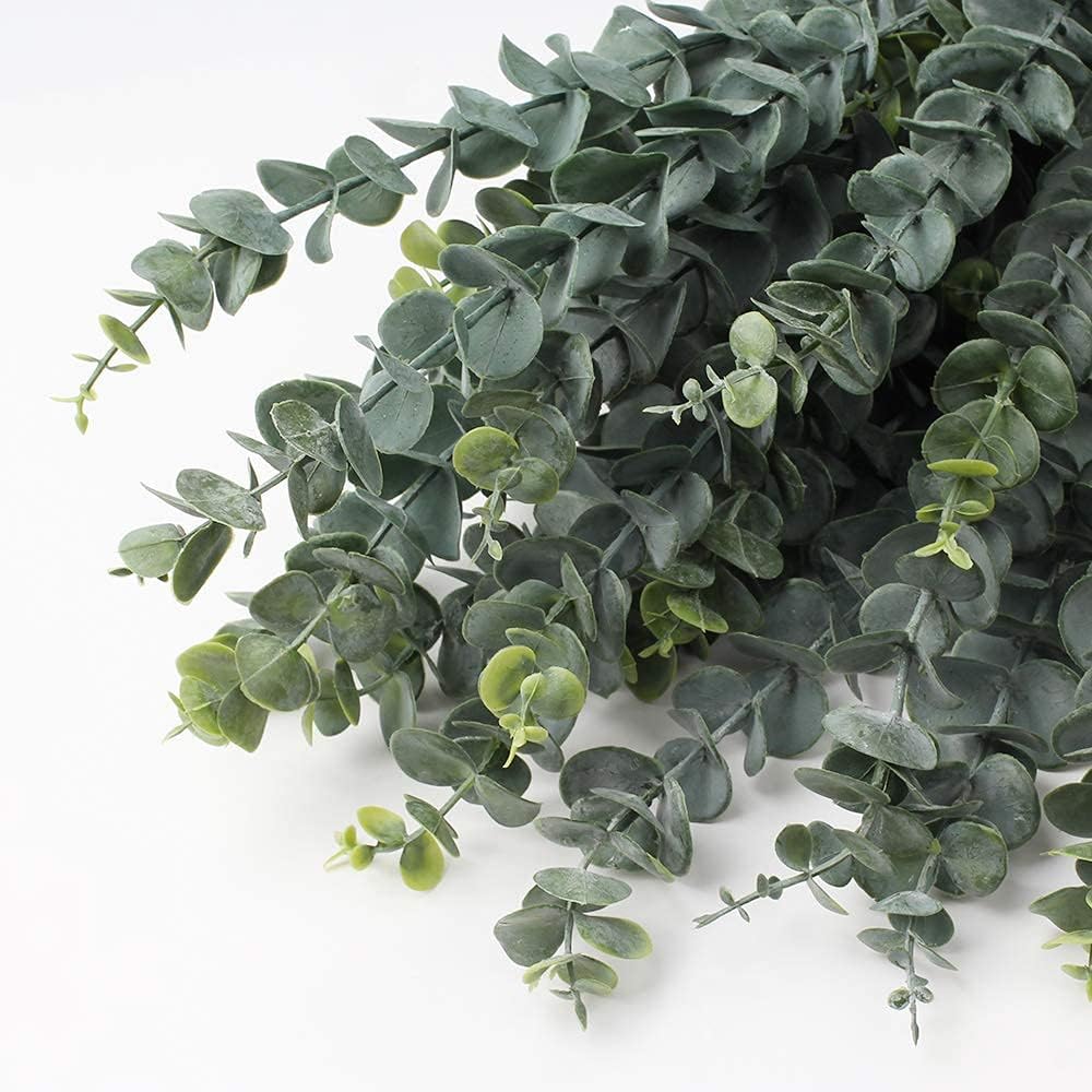 29'' Faux Eucalyptus Branches Spray Artificial Eucalyptus Leaves Long Stems Fake Flower Greenery Tall Plants Real Touch Flowers Eucalyptus for Wedding Bouquet Vase Floral Arrangement Decor 5 Pcs