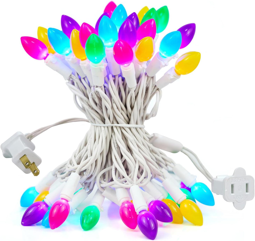 BOHON Easter Decorations Easter Lights String Plug in 50 LEDs Multi Color