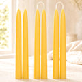 6 Pack 8 Inch 100% Pure Natural Beeswax Taper Candles