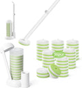 JUDRDO Disposable Toilet Brush Cleaning System (1 Brush+36 Green Refills)