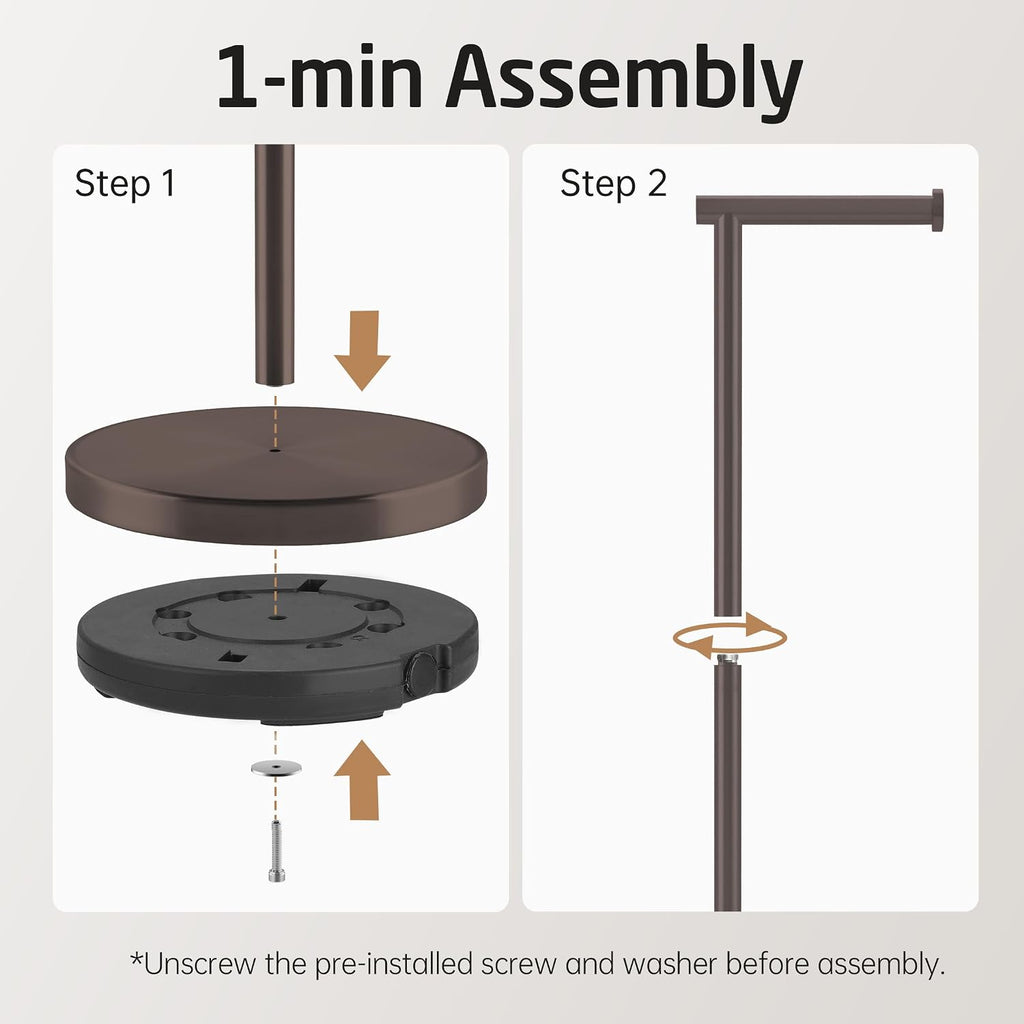 KES Bronze Toilet Paper Holder Stand, Heavy Base, 18/8 Stainless Steel