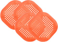 PATIKIL Hair Drain Catcher 5-1/2 Inch, 4 Pcs Silicone Square Drain Protector Hair Stopper with Suction Cup for Kitchen Bathroom Balcony Landscaped Walkways Patios, Orange