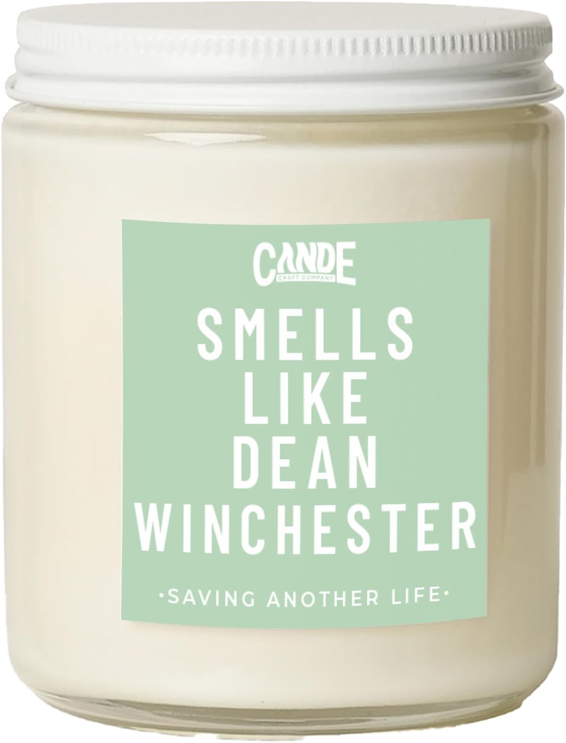 CE Craft - Smells Like Dean Winchester Scented Candle - Flannel Musk All-Natural Soy Wax Jar Candle - Gift for Her, Supernatural Fan, 8 oz