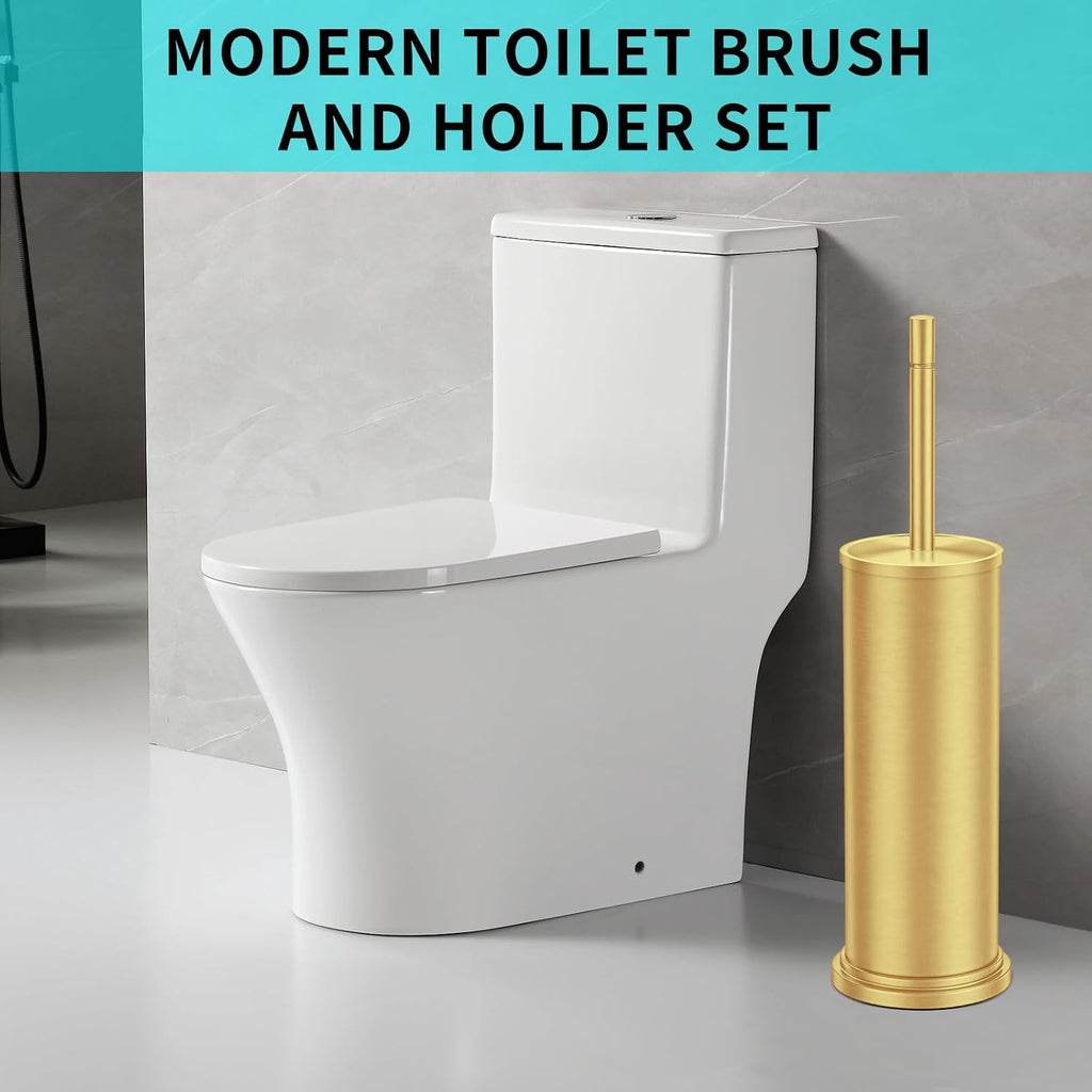 Stainless Steel Toilet Brush and Holder Set,Toilet Bowl Brush and Holder