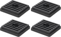 uxcell 4Pcs Bed Risers, Square Heavy Duty Stackable Lift Block to 0.5 Inch Plastic Furniture Risers for Desk, Chair, Table, Sofa Leg, Washing Machine, Refrigerator, Black