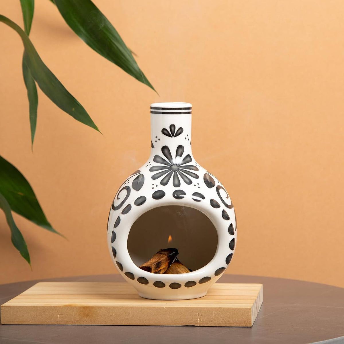 MOUGIGI Palo Santo Holder, Mini Chimney Incense Bowl for Sage & Cones