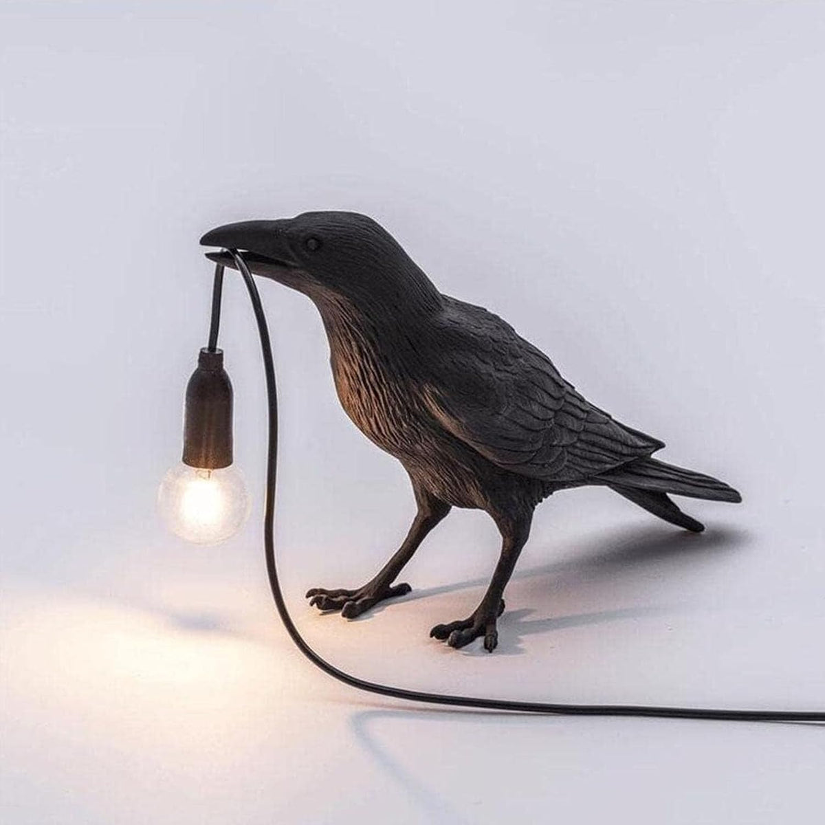 Gothic Raven Table Lamp, Black Lamp with E14 Base