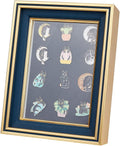 OLYCRAFT Gold Pin Display Shadow Box 6.7x2x8.7 Inch Pin Collection Display Frame with Clear Window Medal Display Shadow Box Enamel Pin Display Frame for Military Medals Jewelry Pin Collectibles