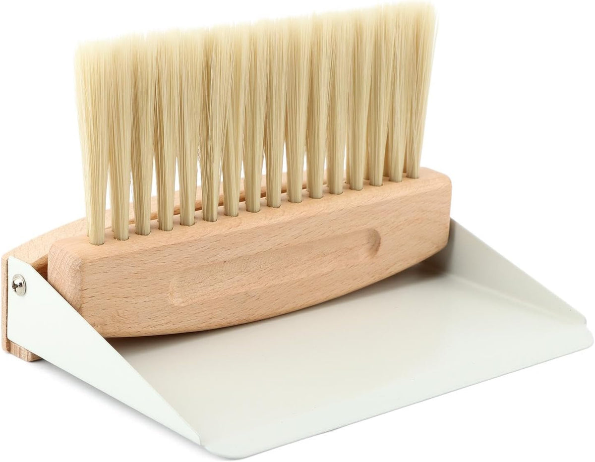 Mini Dustpan and Brush Set,Small Hand Broom & Metal Dust Pan