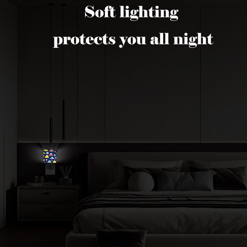 Cute Cartoon Cars Night Light,Plug Into Wall Decor for Stairway,Hallway,Kitchen,Dusk to Dawn Sensor Nightlights for Boys/Girls/Women/Men Room Gifts