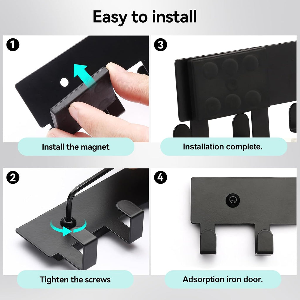 Magnetic Key Holder for Frideg,Heavy Duty Magnetic Key Hanger with 10 Hooks