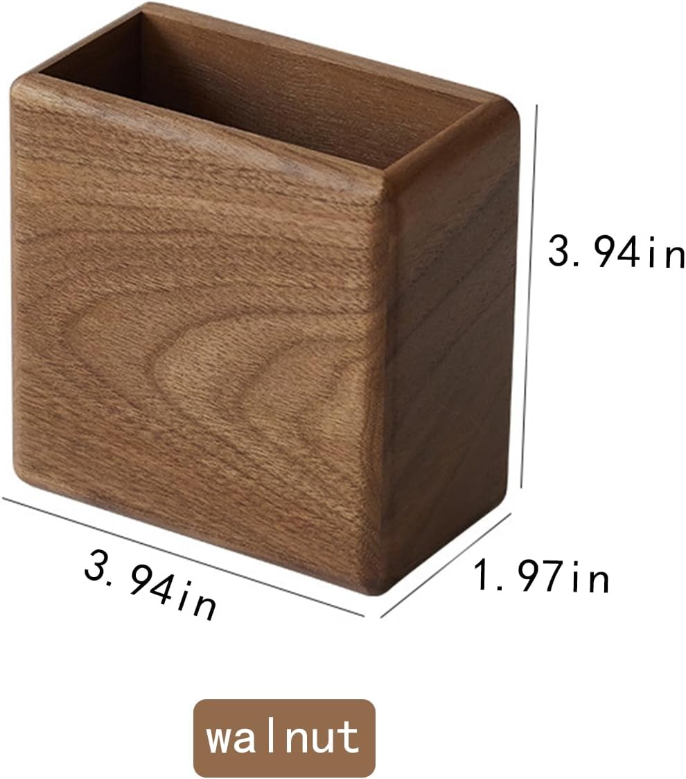 Remote Control Holder Wall Mount, Solid Walnut Wood, Self-Adhesive, 1 Pack