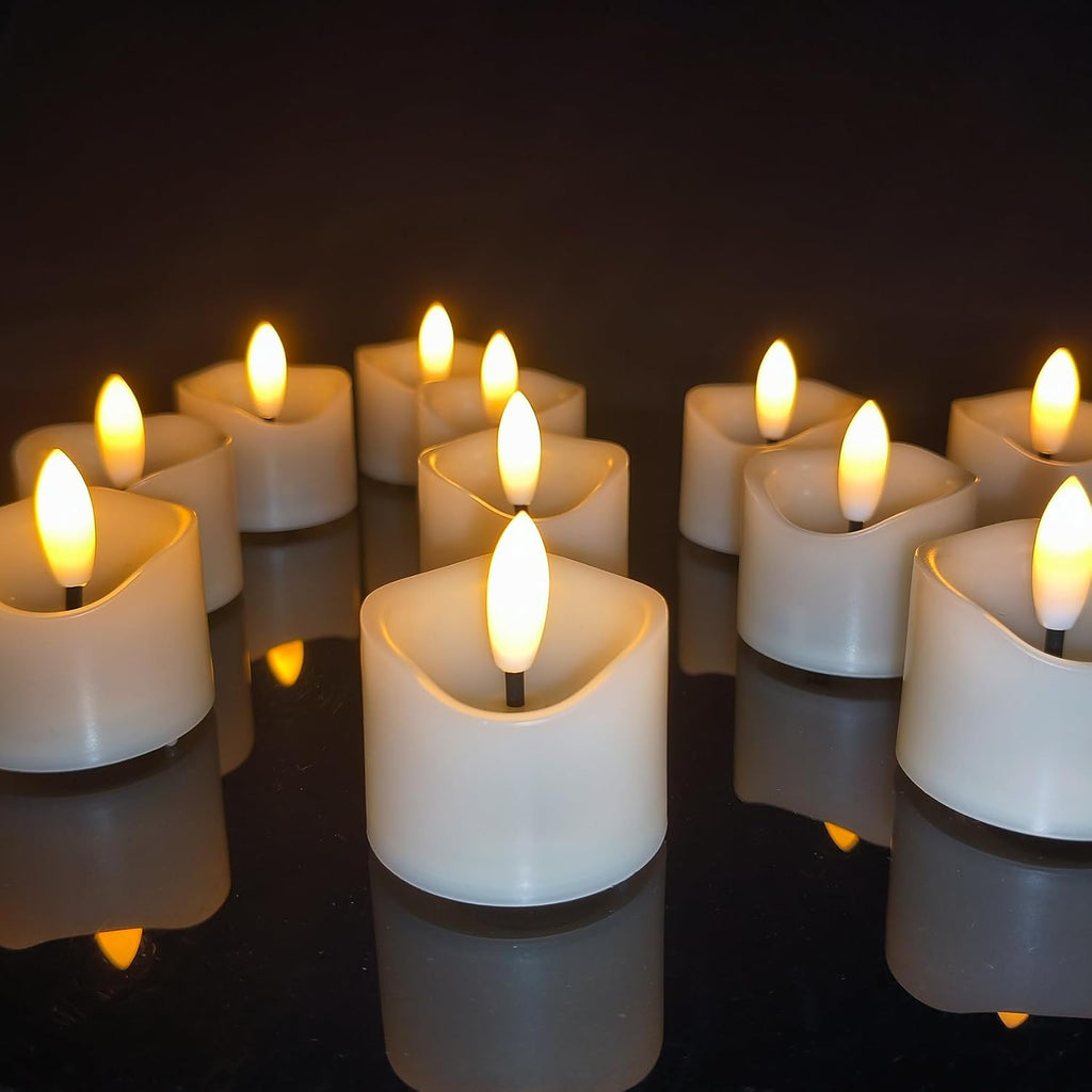 12 PCS Battery Operated Votive Candles Flameless Tealights