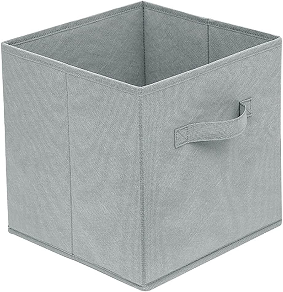 Basic Fabric Storage Bins 10.6 x 10.6 x 11 Storage Cubes 1 Pack Grey