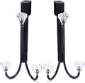 Over The Door Hook, Door Hanger Hook 3 Diamonds Hangers with Sturdy Metal for Hanging Clothes, Towels, Coats, Bags, Hats (Black 2 Pack)