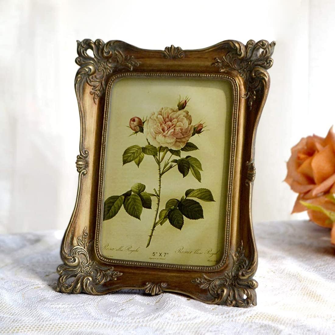 CISOO 5x7 Antique Vintage Picture Frame Bronze Gold Ornate Table Wall Decor