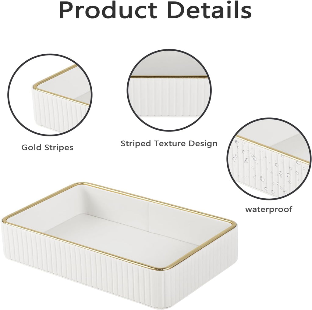 PU Leather Valet Tray,Desk Organizer Tray Nightstand Organizer Trinket Dish Storage Key Bowl Decorative Trays for Phone Wallet Jewelry Watch,Bathroom Bedroom Perfume Vanity Trays,Cream