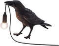 Gothic Raven Table Lamp, Black Lamp with E14 Base