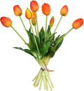 10 Pcs Fake Tulips Tulips Artificial Flowers(Orange)