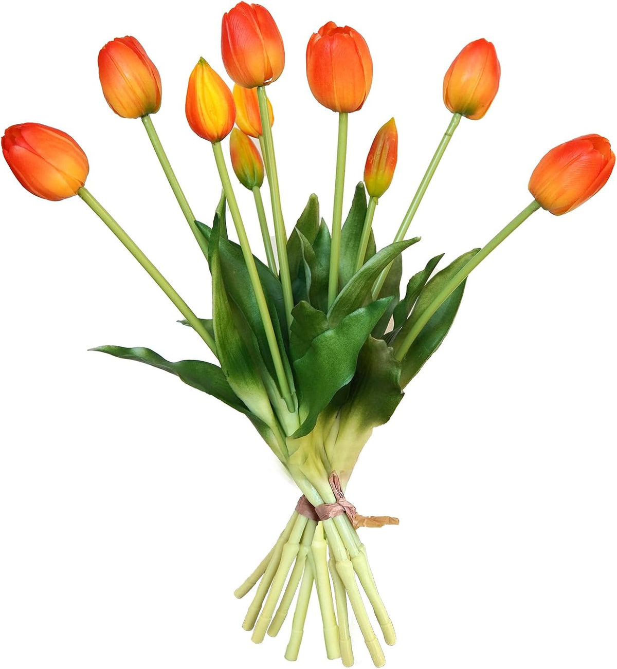 10 Pcs Fake Tulips Tulips Artificial Flowers(Orange)