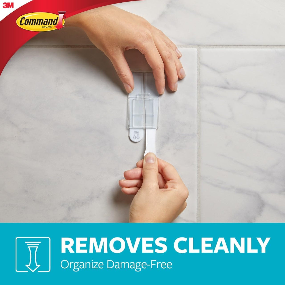 Command Bathroom Accessory Organizer, 1 Organizer, 2 Strips