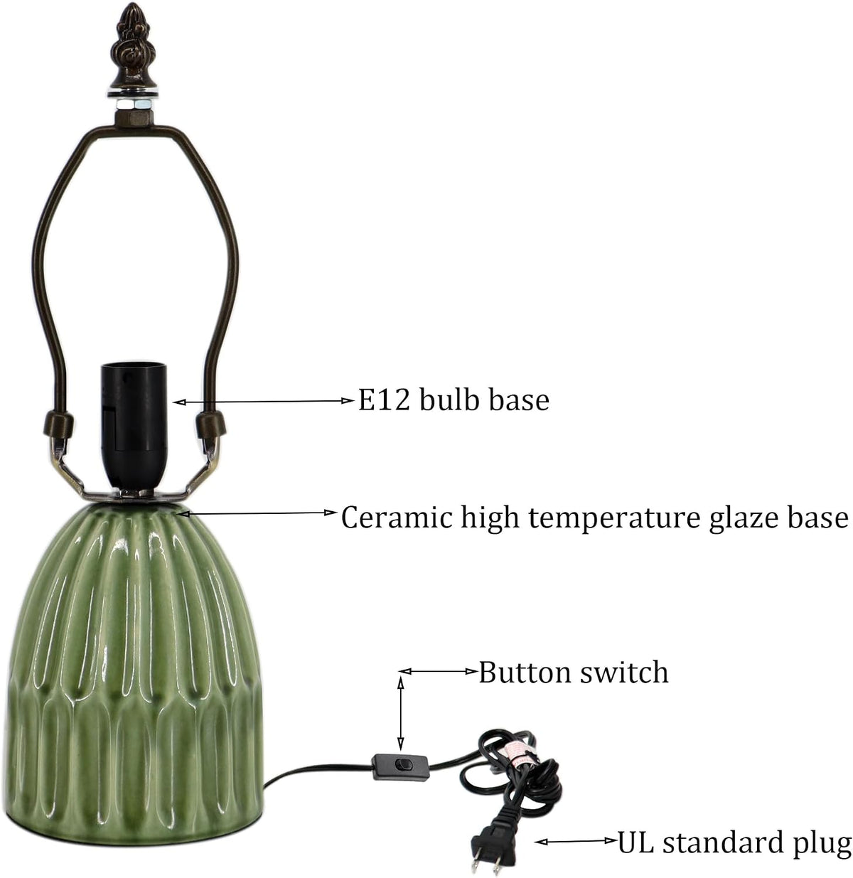 Tiffany Stained Glass Mushroom Table Lamp 12.5 Inch -Pink Jewelry