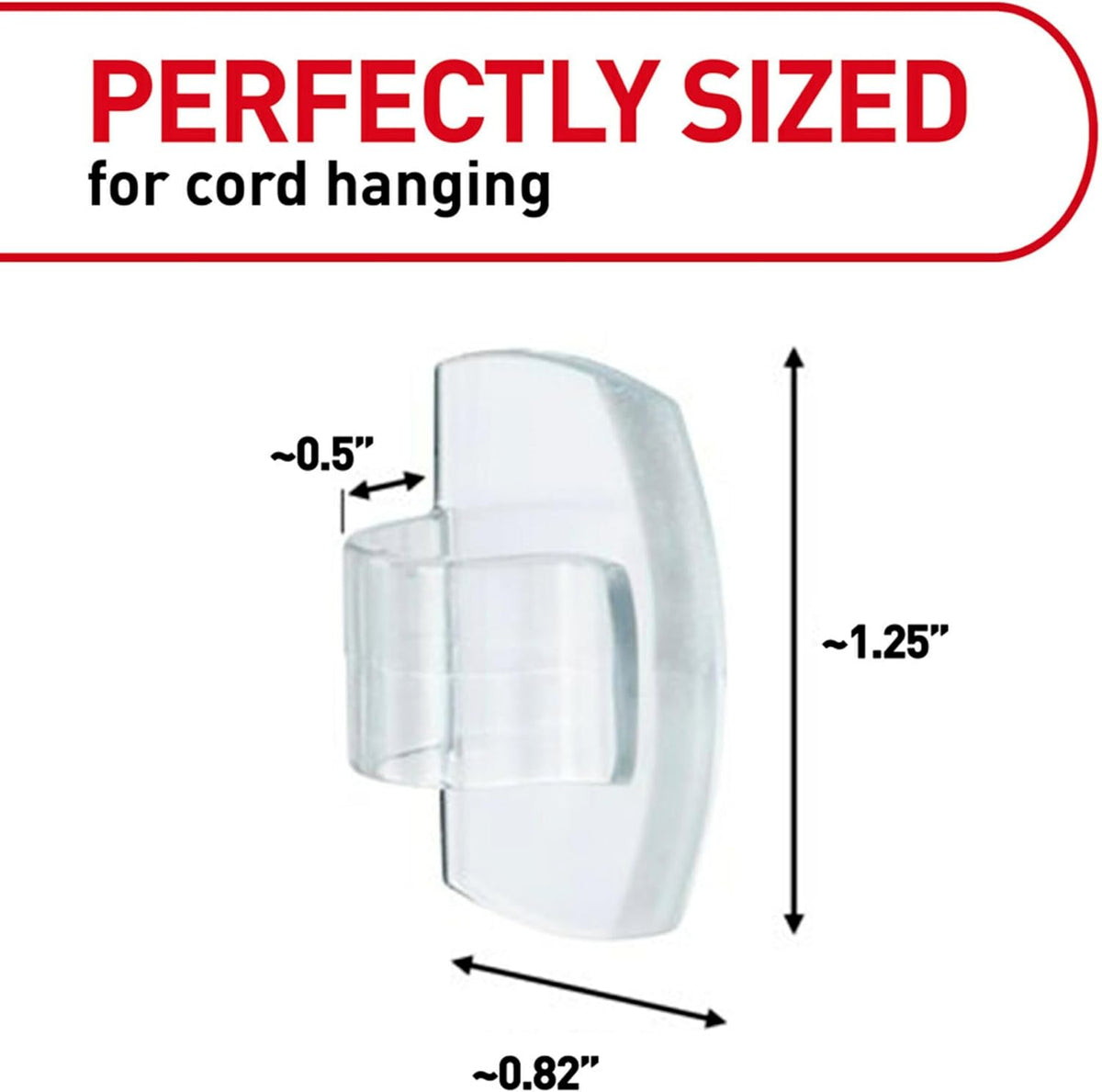 Command Clear Cord Clips, 13 Clips, 16 Strips