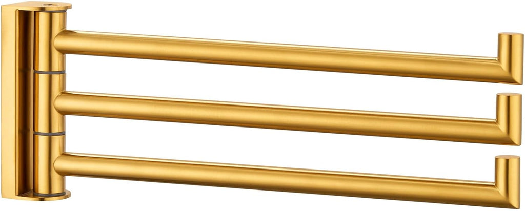 Angle Simple Hand Towel Holder for Bathroom, Swivel Bars, Brushed Dark Gold