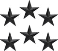 JoyEvy 6" 6pieces Black Metal Barn Star Wall Decor,Texas Stars Art,Metal Stars Rustic Vintage Western Country Farmhouse Home Decoration