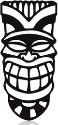 Zckjnoi Black Metal Tiki Mask Wall Decor, Tropical Tikis Art Decoration for Tiki Bar, Tiki Partys, Luau Partys and Hawaiian-Themed Party, Tiki Bar Accessories, Tiki Bars Statue Gifts