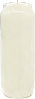 Hyoola 9 Day Prayer Candles 7" Tall Pillar Candles for Religious, Memorial, Party Decor, Vigil and Emergency Use - Vegetable Oil Wax in Plastic Jar Container, White (1 Pack)