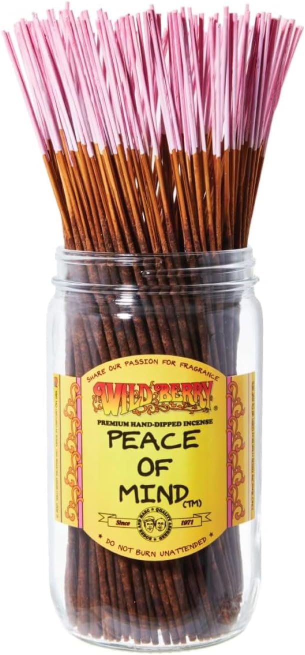 Wild Berry Peace of Mind 11-Inch Incense Sticks, Hand Dipped, 100 Count