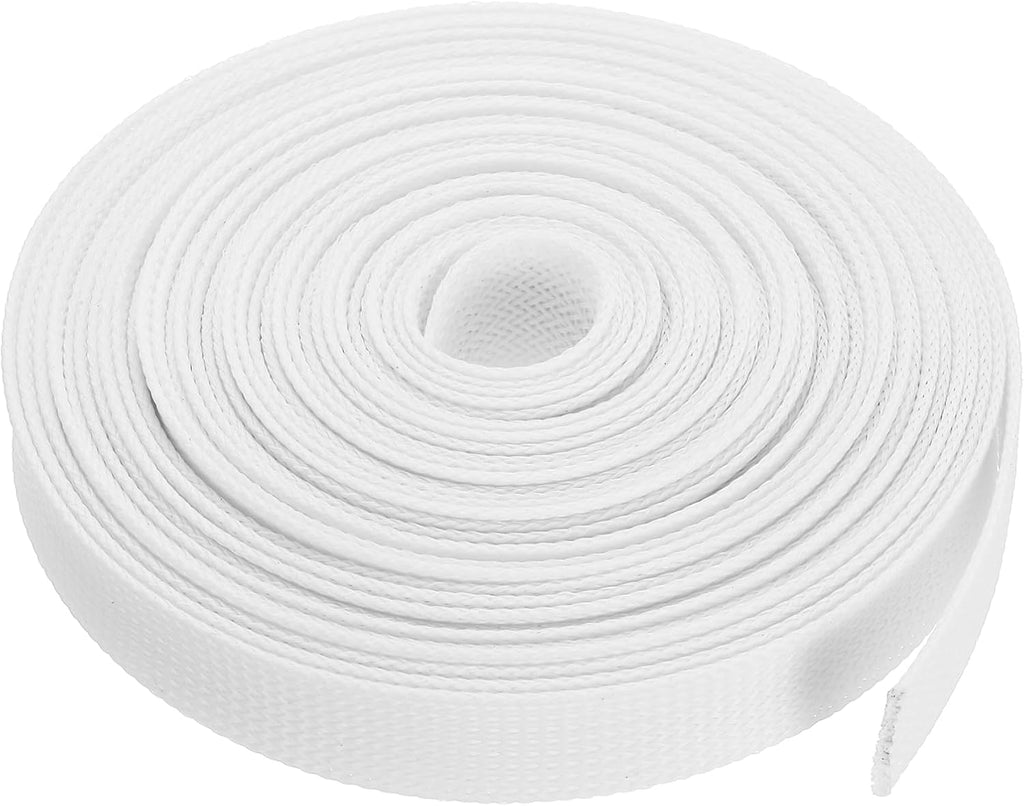 uxcell Expandable Sleeving,1-inch 25ft Cable Sleeve, White