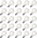 25PK G40 LED Frosted Replacement Bulbs, E12 Candelabra Base Globe Bulbs