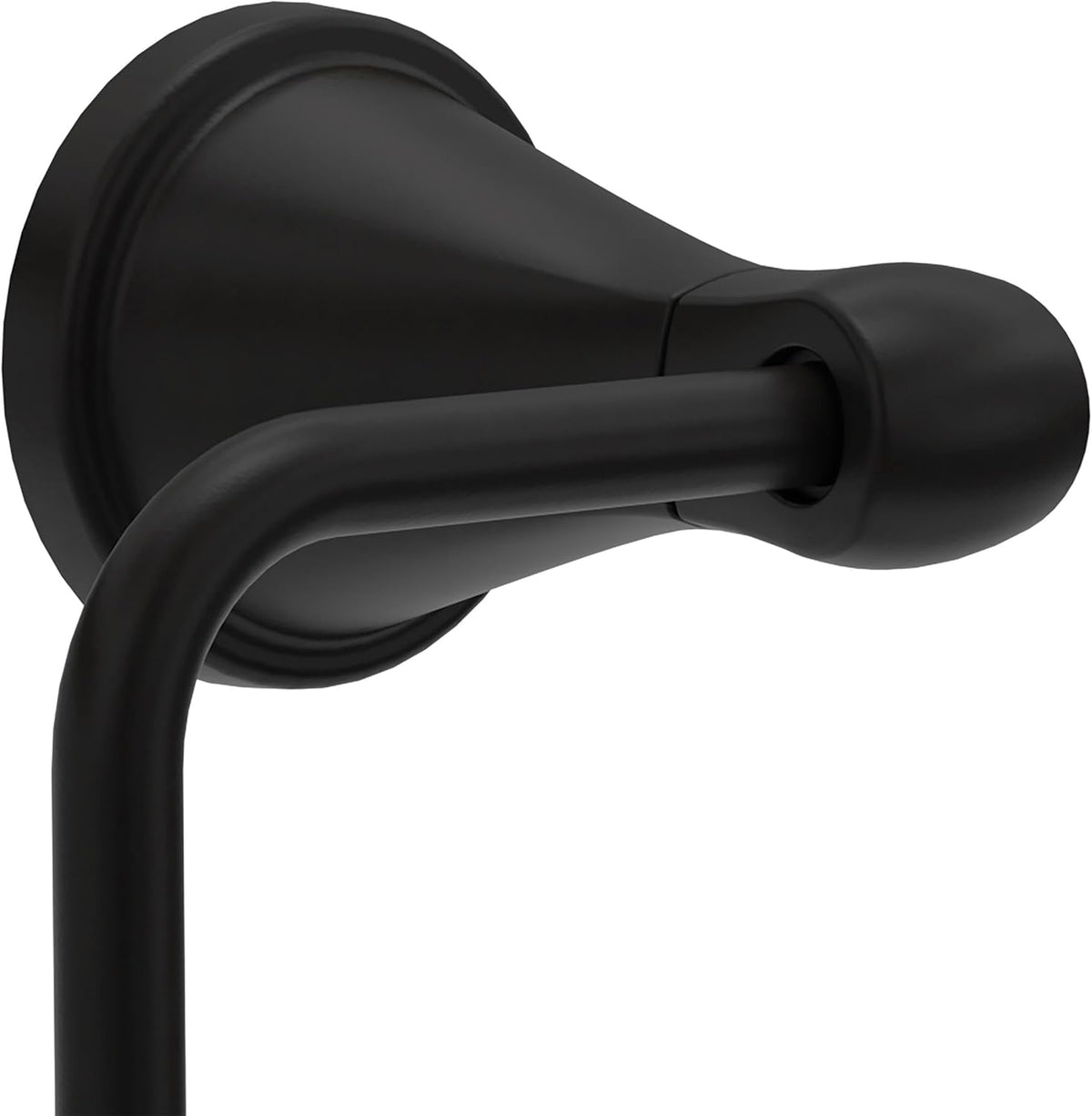 Delta Faucet Becker (1-Pack) Toilet Paper Holder, Matte Black, Wall Mounted Euro Hook Design BCK50-MB