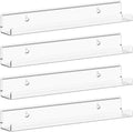 Lifewit Narrow Acrylic Floating Shelves for Vinyl Record 12", Clear 4 Pack