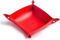Leather Jewelry Valet Tray for Women and Man (Red-B)