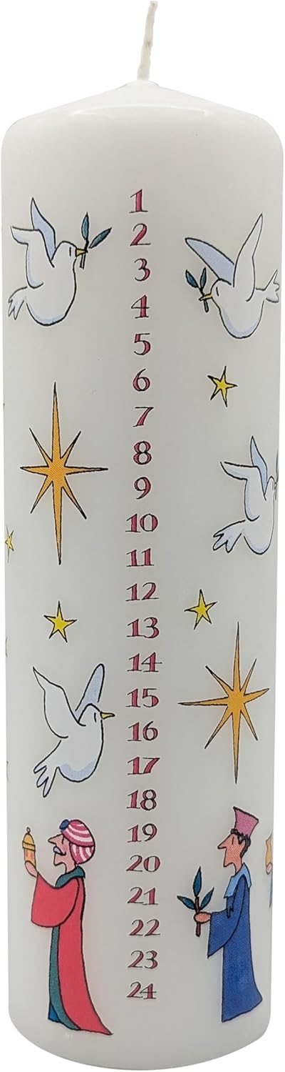 Alison Gardiner Three Wise Men Pillar Candle, 70hr Burn, Unscented