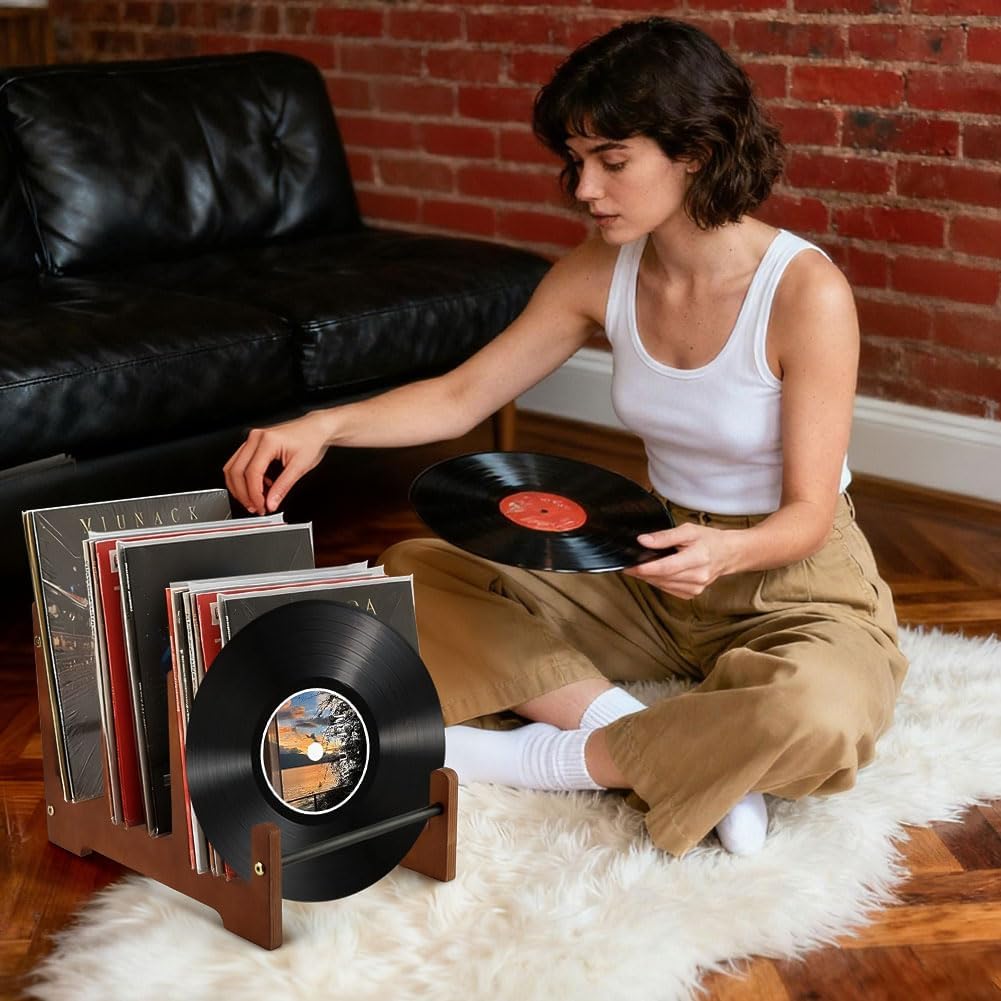 Records Holder, 3-Tier Vinyl Record Storage Display Rack forAlbums
