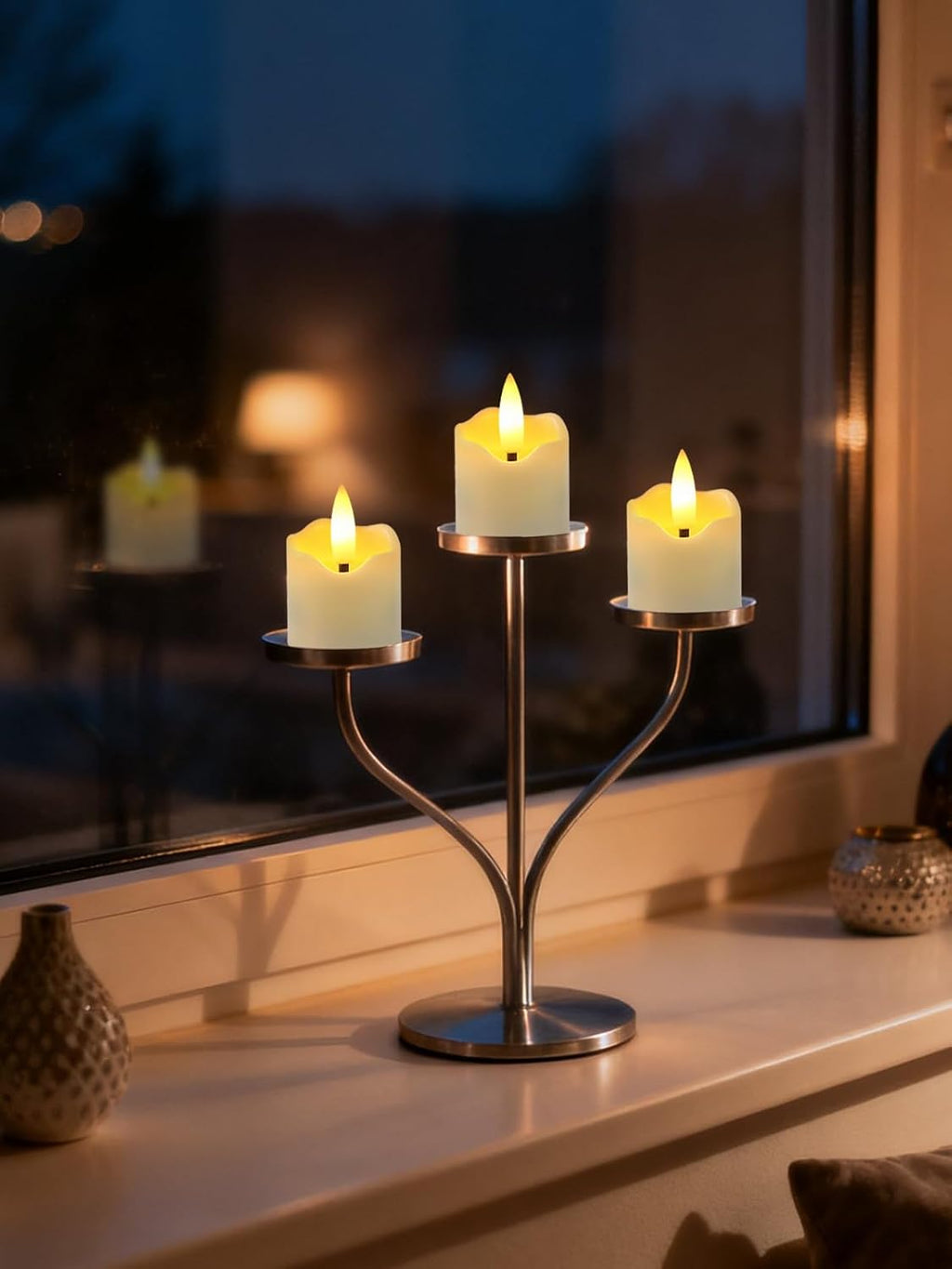 Small Rechargeable Flameless Candles with Remote Timer, 1.5"x2.2" Tea Lights Candles Battery Operated for Anniversary Wedding Centerpiece Table Decor Funeral Halloween Christmas, ivory, 6 Pack