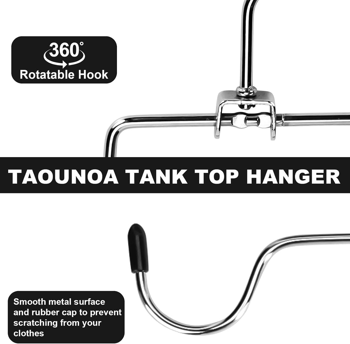 POZEAN Pants Hangers with Clips for Women, Adjustable Heavy Duty Skirt Hangers, Space Saving Non-Slip Shorts Jeans Trousers Clothes Hangers