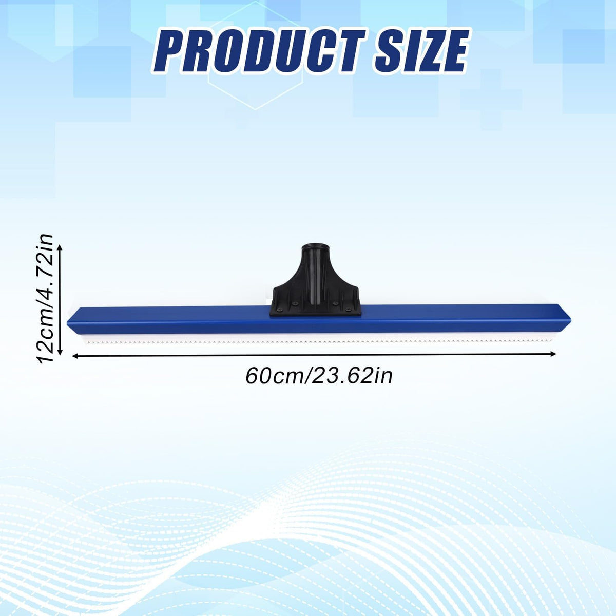 23.6in/60cm Epoxy Floor Squeegee with 0.16in/0.4cm Teeth Notched